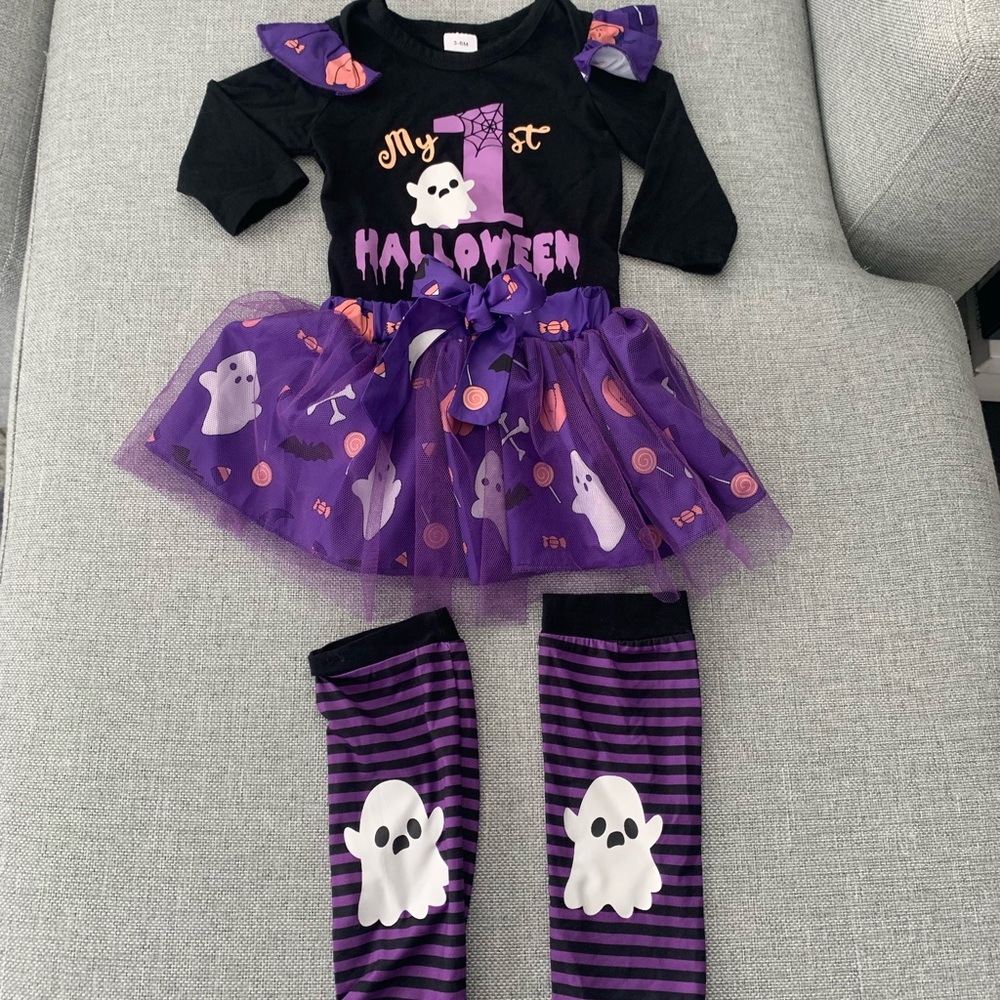 3 to 6 month my first Halloween outfit